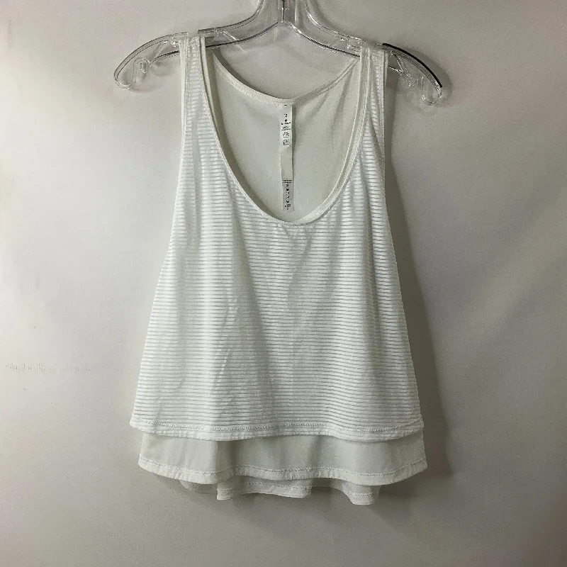 Seamless Yoga Tops for Active Sessions -Athletic Tank Top By Lululemon In White, Size: 12