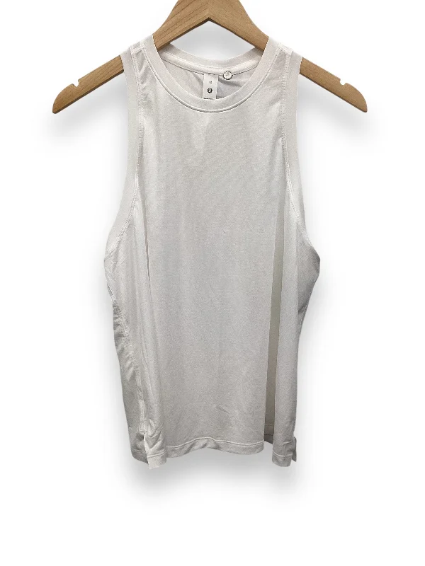 Women's Yoga Tops for Deep Stretching -Athletic Tank Top By Lululemon In White, Size: 12 Women's Yoga Tops for Deep Stretching -Athletic Tank Top By Lululemon In White, Size: 12