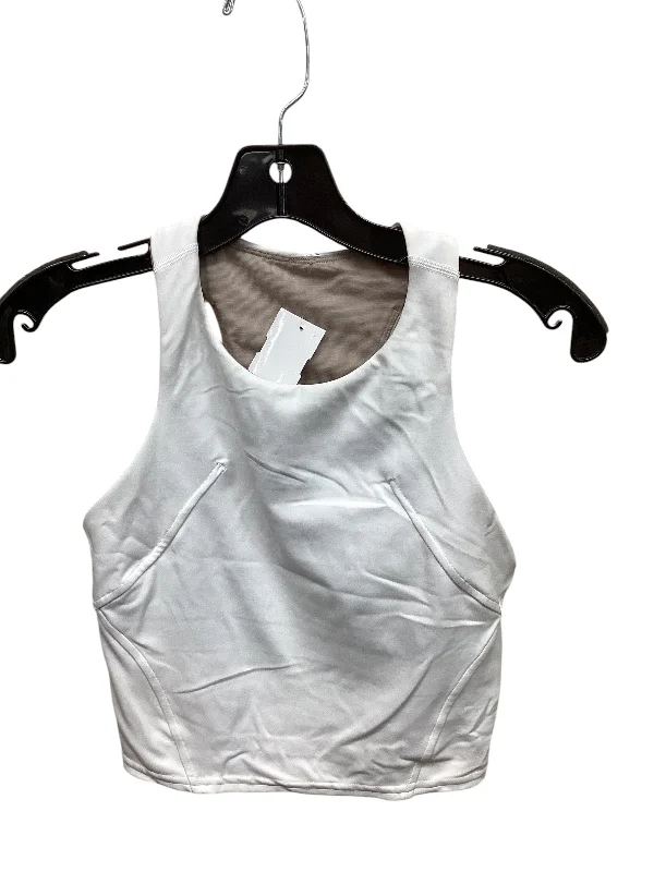 Women's Yoga Tops with Extra Flexibility -Athletic Tank Top By Lululemon In White, Size: 4 Women's Yoga Tops with Extra Flexibility -Athletic Tank Top By Lululemon In White, Size: 4