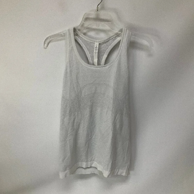 Yoga Tops with Adjustable Straps -Athletic Tank Top By Lululemon In White, Size: 6
