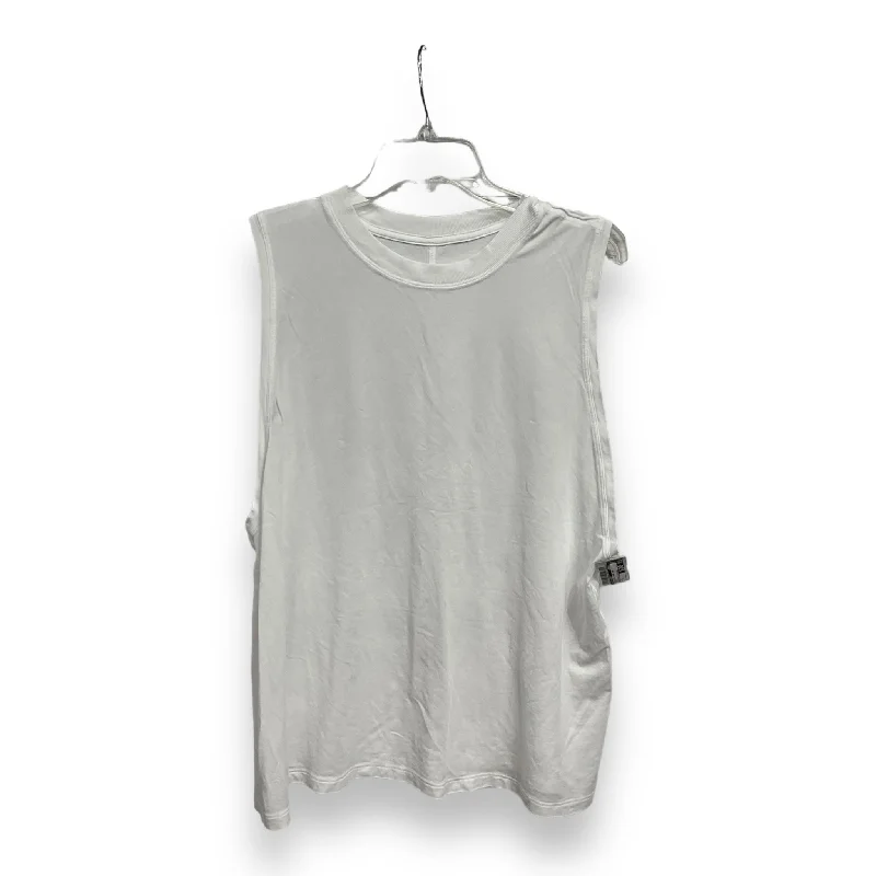 Yoga Tops for Flexibility and Endurance -Athletic Tank Top By Lululemon In White, Size: L