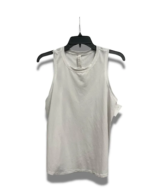Stretch Yoga Tops for Flexibility -Athletic Tank Top By Lululemon In White, Size: M