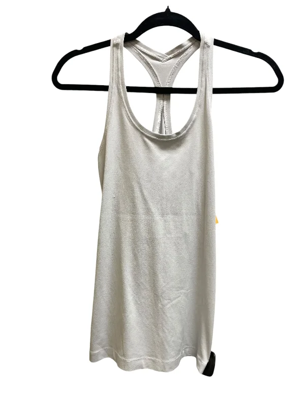 Women's Yoga Tops with Ribbed Fabric -Athletic Tank Top By Lululemon In White, Size: M