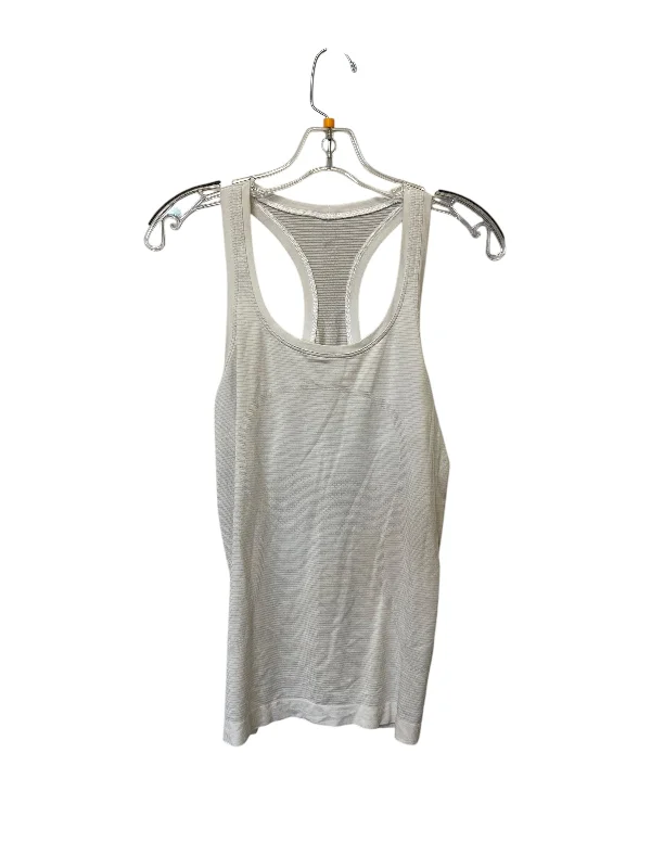 Stylish Yoga Tops with Adjustable Fit -Athletic Tank Top By Lululemon In White, Size: M Stylish Yoga Tops with Adjustable Fit -Athletic Tank Top By Lululemon In White, Size: M
