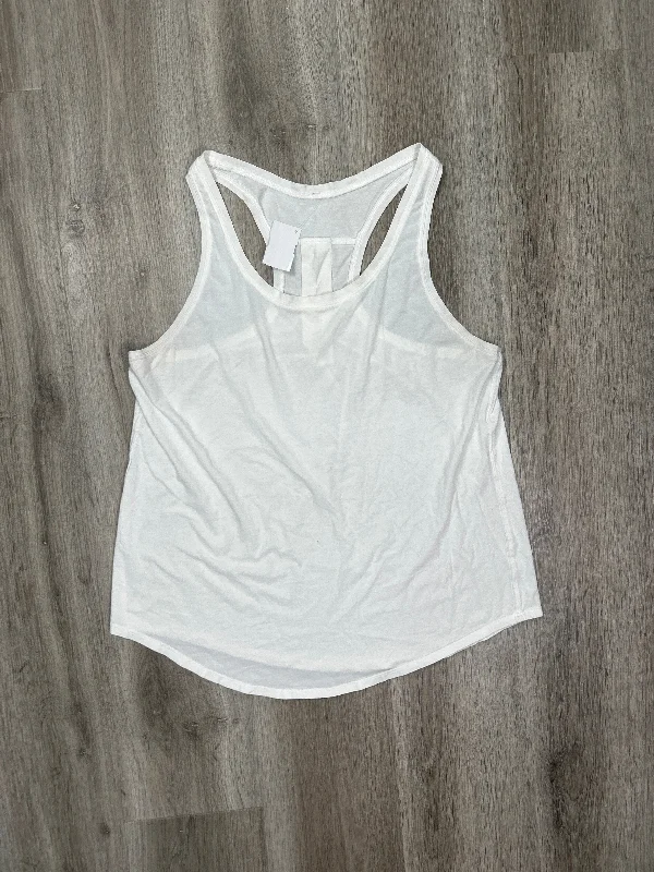 Stylish Yoga Tops for Workout Wear -Athletic Tank Top By Lululemon In White, Size: M