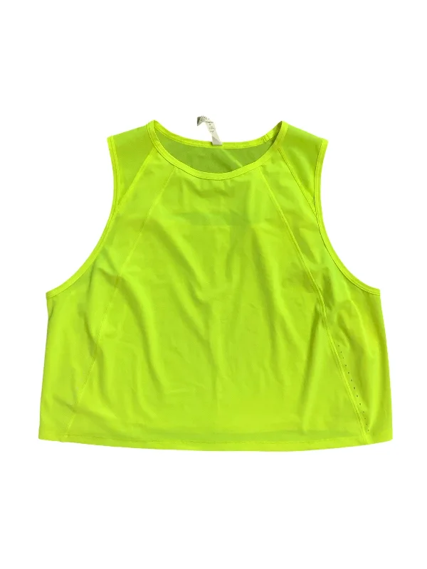 Fitted Yoga Tops for Yoga Class -Athletic Tank Top By Lululemon In Yellow, Size: 16