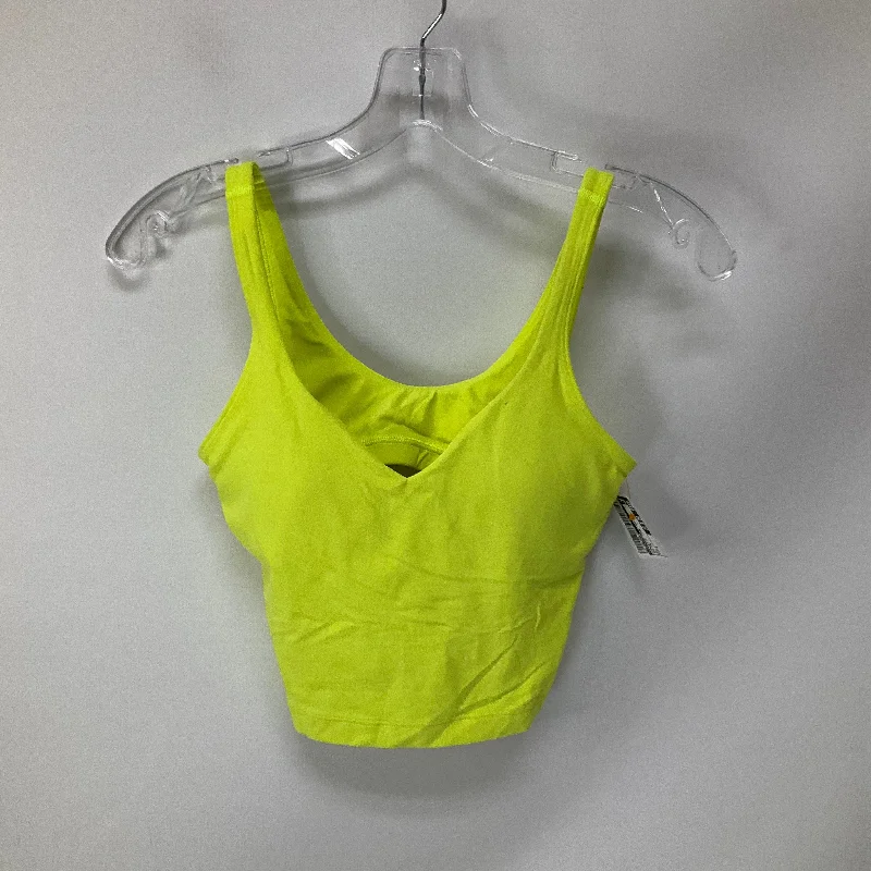 Comfortable and Stylish Yoga Tops -Athletic Tank Top By Lululemon In Yellow, Size: 4
