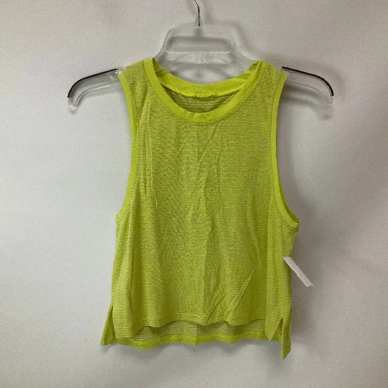 Stylish Yoga Tops with Adjustable Fit -Athletic Tank Top By Lululemon In Yellow, Size: 6 Stylish Yoga Tops with Adjustable Fit -Athletic Tank Top By Lululemon In Yellow, Size: 6