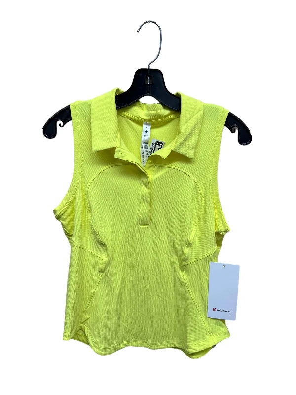 Yoga Tops for Flexibility and Comfort -Athletic Tank Top By Lululemon In Yellow, Size: 8 Yoga Tops for Flexibility and Comfort -Athletic Tank Top By Lululemon In Yellow, Size: 8