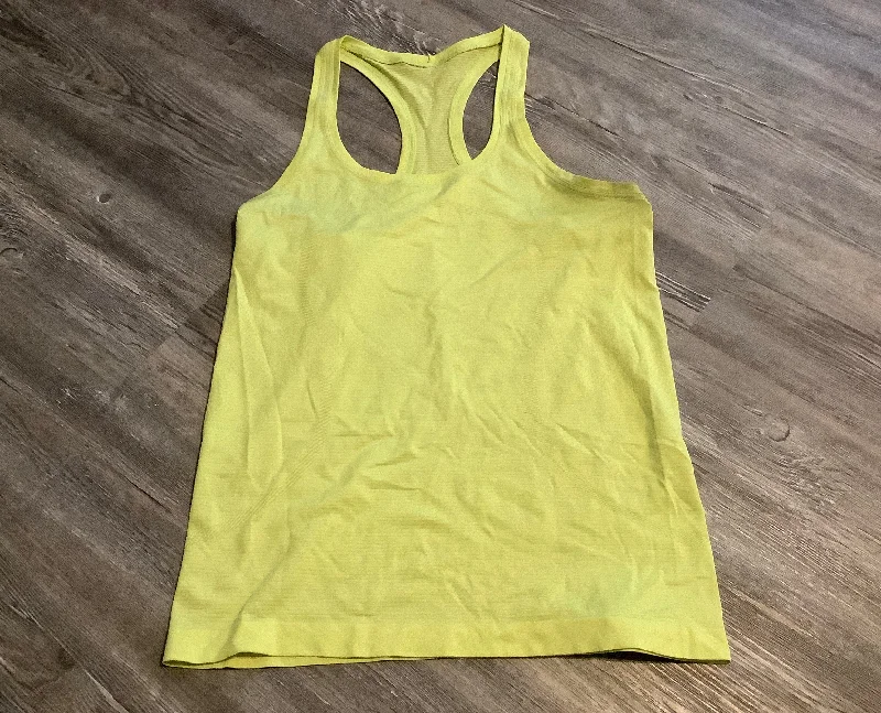 Yoga Tops with Adjustable Fit for Custom Support -Athletic Tank Top By Lululemon In Yellow, Size: 8