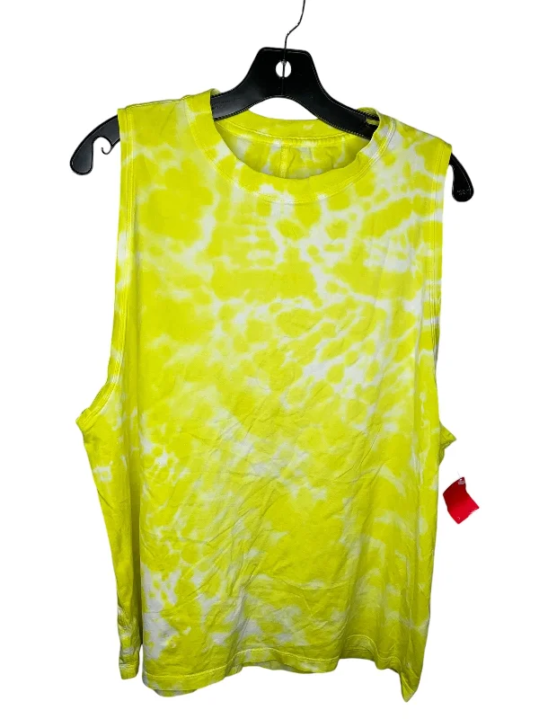 High-Neck Yoga Tops for Yoga Practice -Athletic Tank Top By Lululemon In Yellow, Size: L