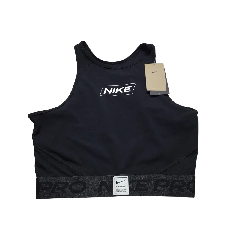 Comfortable Yoga Tops for Fitness -Athletic Tank Top By Nike Apparel In Black, Size: L