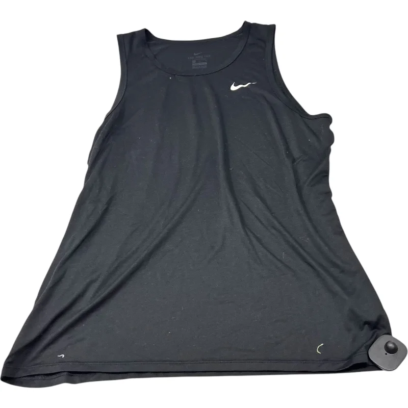 Yoga Tops with Relaxed Fit for Poses -Athletic Tank Top By Nike Apparel In Black, Size: L Yoga Tops with Relaxed Fit for Poses -Athletic Tank Top By Nike Apparel In Black, Size: L