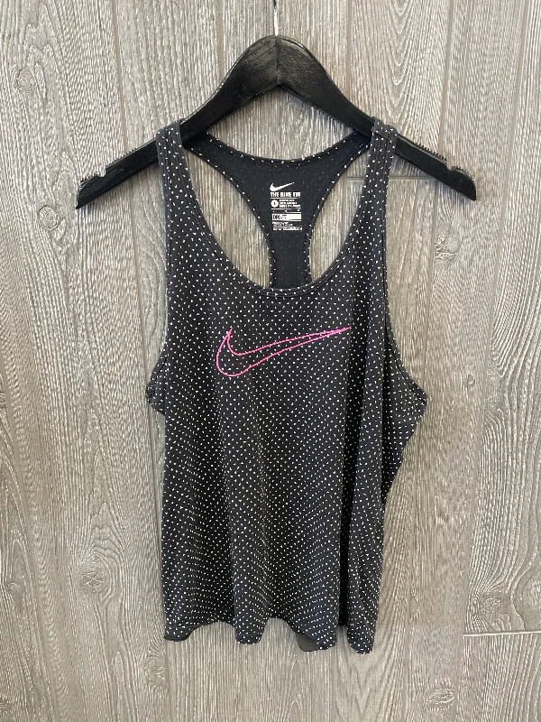 Yoga Tops for Active Women -Athletic Tank Top By Nike Apparel In Black, Size: L