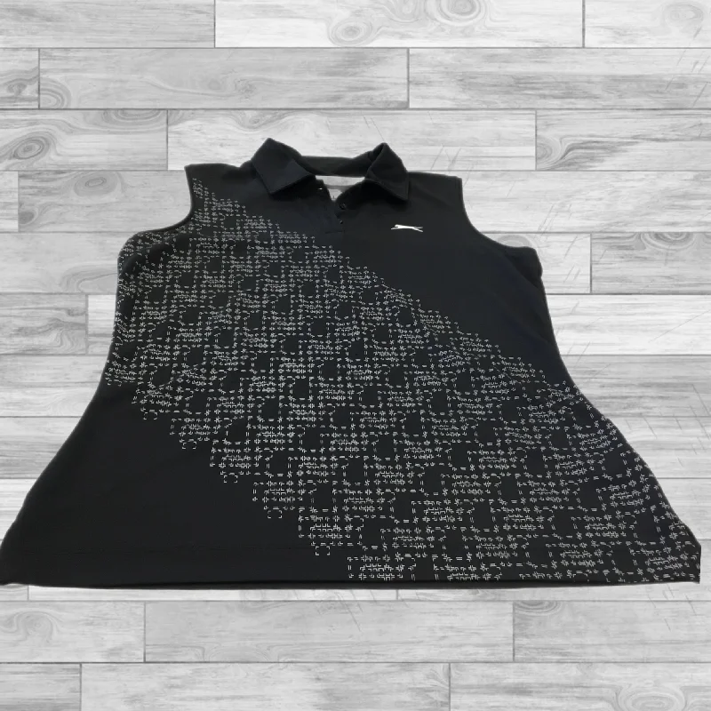 Yoga Tops with Relaxed Fit for Comfort -Athletic Tank Top By Nike Apparel In Black & White, Size: M