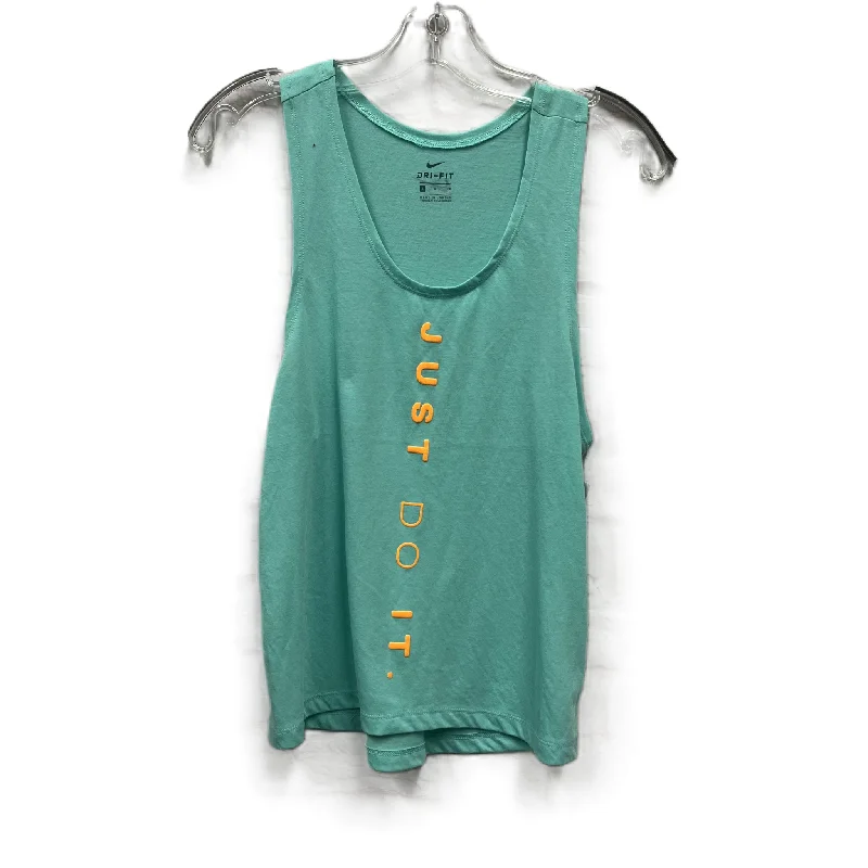 Yoga Tops for Hot and Cold Yoga Practices -Athletic Tank Top By Nike Apparel In Blue, Size: S
