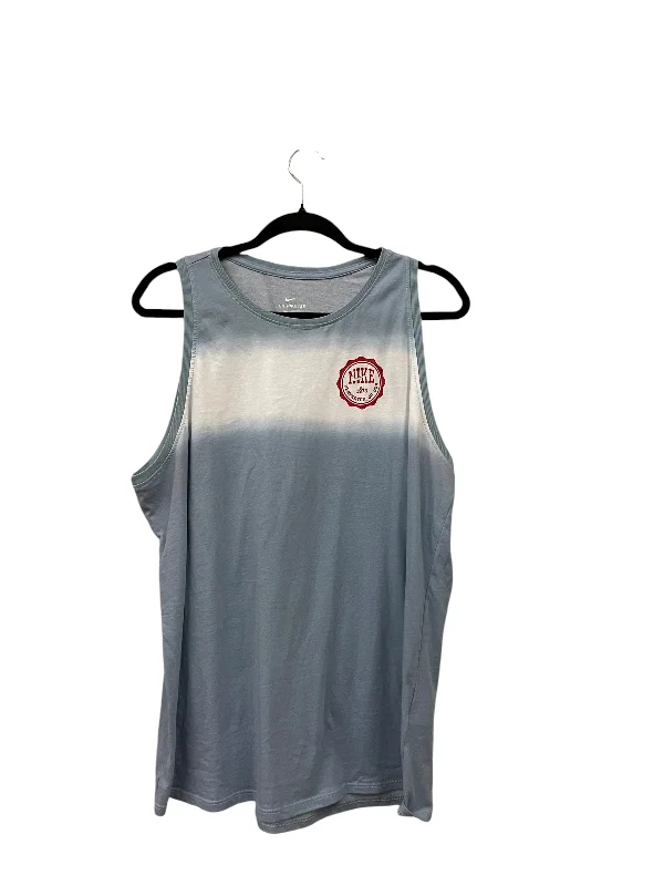 Women's Yoga Tops for Flexibility in Practice -Athletic Tank Top By Nike Apparel In Blue, Size: Xl