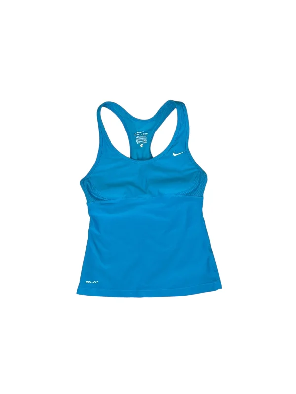 Long Sleeve Yoga Tops for Extra Coverage -Athletic Tank Top By Nike Apparel In Blue, Size: Xs