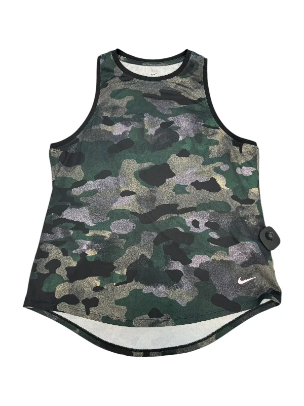 Yoga Tops for All-Day Wear -Athletic Tank Top By Nike Apparel In Camouflage Print, Size: M Yoga Tops for All-Day Wear -Athletic Tank Top By Nike Apparel In Camouflage Print, Size: M