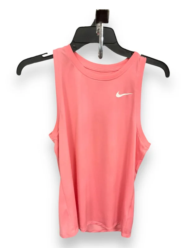 Soft Yoga Tops for Women -Athletic Tank Top By Nike Apparel In Coral, Size: S