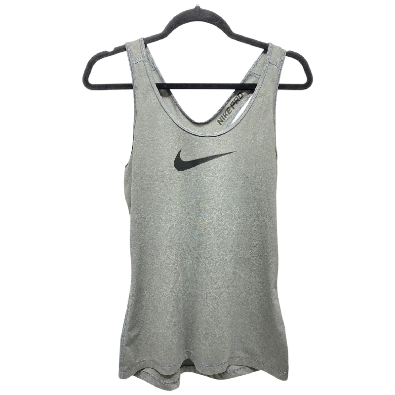 Yoga Tops for Comfort and Mobility -Athletic Tank Top By Nike Apparel In Grey, Size: M Yoga Tops for Comfort and Mobility -Athletic Tank Top By Nike Apparel In Grey, Size: M