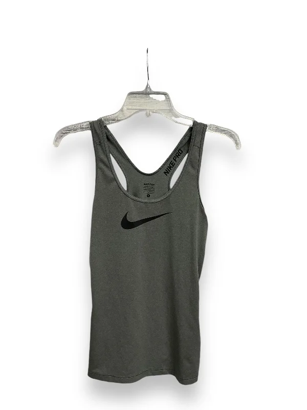 Yoga Tops for Breathability and Comfort -Athletic Tank Top By Nike Apparel In Grey, Size: S Yoga Tops for Breathability and Comfort -Athletic Tank Top By Nike Apparel In Grey, Size: S