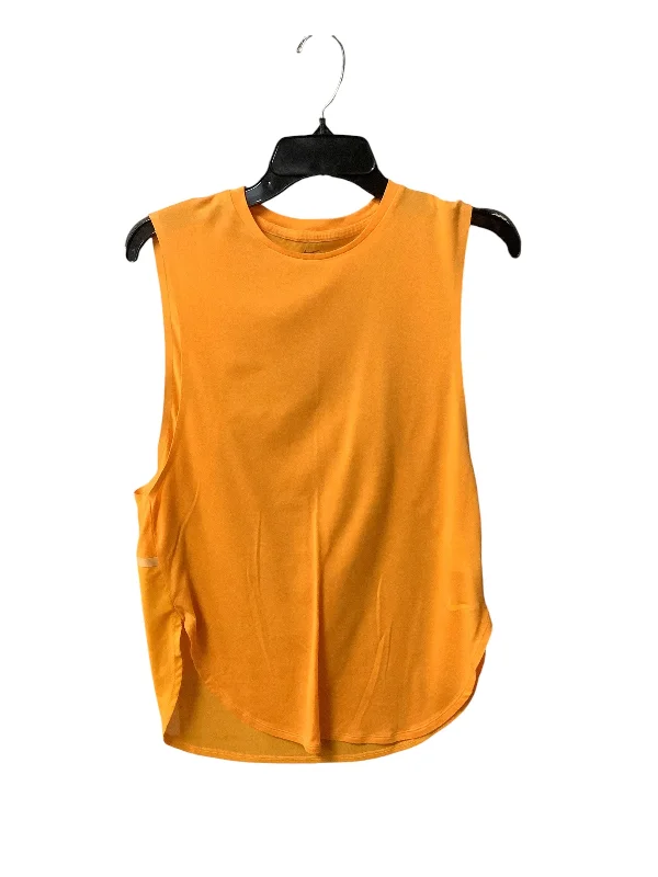 Stylish Yoga Tops for Studio and Gym -Athletic Tank Top By Nike Apparel In Orange, Size: S Stylish Yoga Tops for Studio and Gym -Athletic Tank Top By Nike Apparel In Orange, Size: S