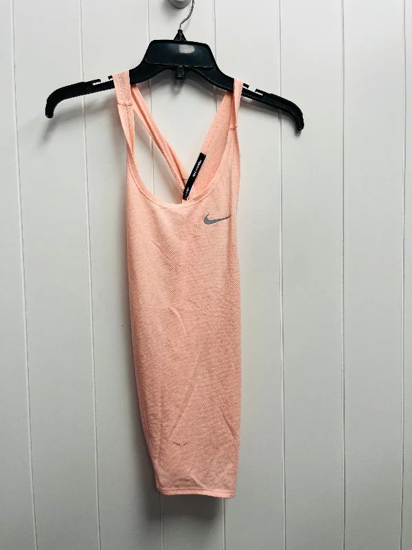 Women's Yoga Tops for Toning -Athletic Tank Top By Nike Apparel In Orange, Size: Xl