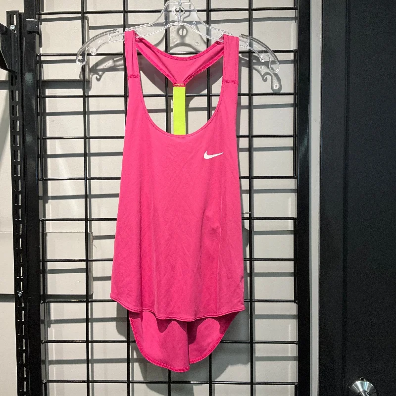 Long-Sleeve Yoga Tops for Winter Weather -Athletic Tank Top By Nike Apparel In Pink, Size: S