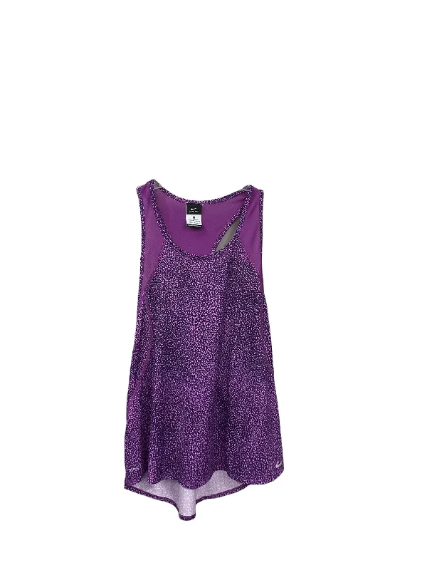 Stylish Yoga Tops for Yoga Practice -Athletic Tank Top By Nike Apparel In Purple, Size: L