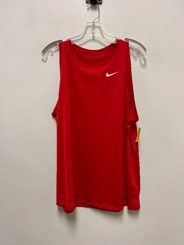 Yoga Tops for Comfort and Endurance -Athletic Tank Top By Nike Apparel In Red, Size: Xl Yoga Tops for Comfort and Endurance -Athletic Tank Top By Nike Apparel In Red, Size: Xl