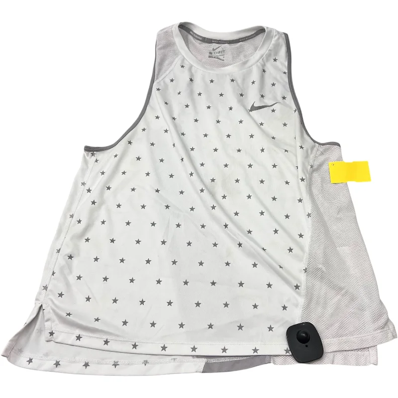 Yoga Tops for Comfort and Relaxation -Athletic Tank Top By Nike Apparel In White, Size: M Yoga Tops for Comfort and Relaxation -Athletic Tank Top By Nike Apparel In White, Size: M