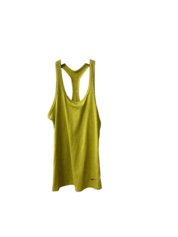 Women's Yoga Tops with Open Back -Athletic Tank Top By Nike Apparel  Size: S