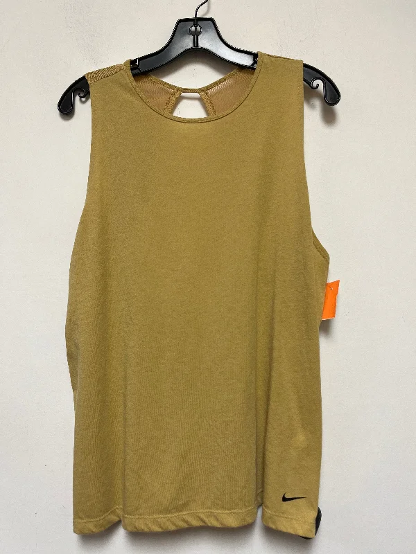 Sleeveless Yoga Tops with Built-In Bra -Athletic Tank Top By Nike Apparel  Size: Xxl