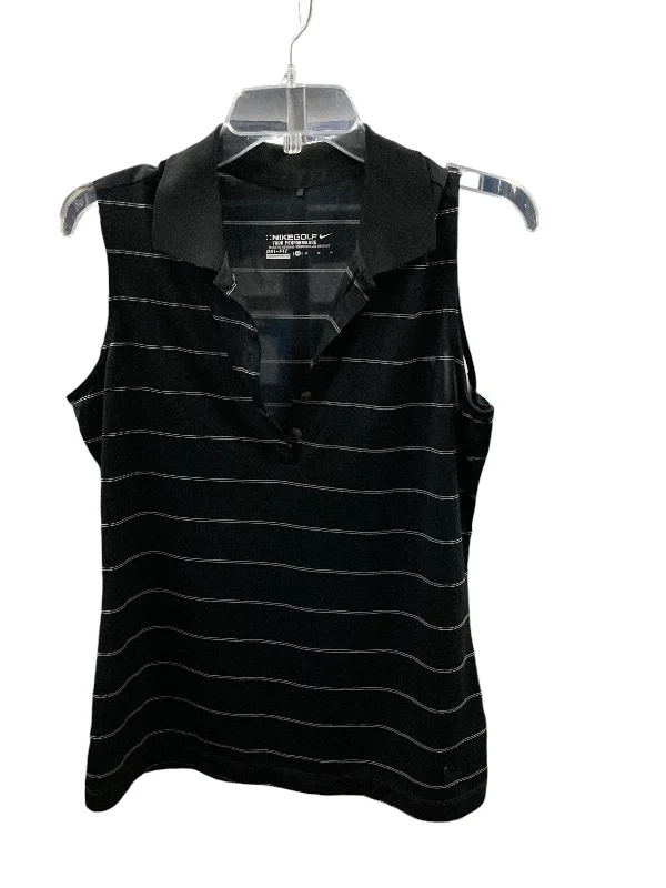 Comfortable Yoga Tops for Studio Sessions -Athletic Tank Top By Nike In Black, Size: M