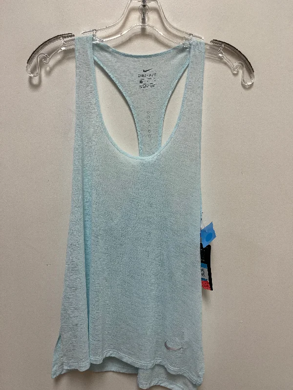 Soft and Stretchable Yoga Tops -Athletic Tank Top By Nike In Blue, Size: M