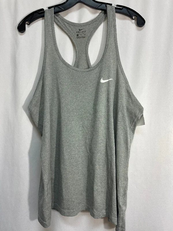 Lightweight Yoga Tops -Athletic Tank Top By Nike In Grey, Size: Xl