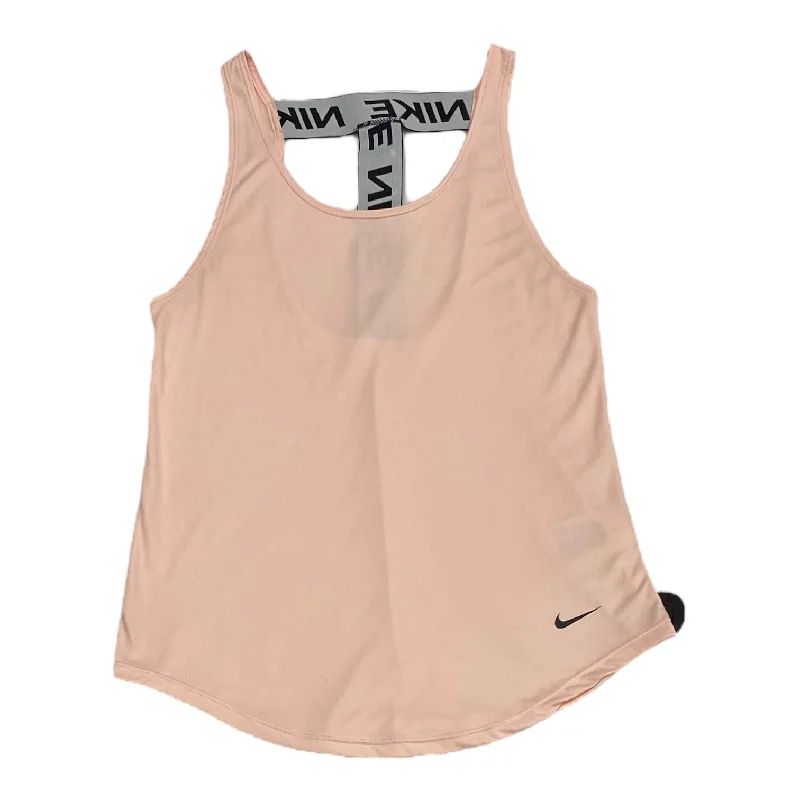 Loose Yoga Tops for Breathability -Athletic Tank Top By Nike In Peach, Size: Xs