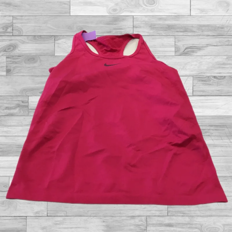 Yoga Tops for Flexibility and Relaxation -Athletic Tank Top By Nike In Pink, Size: L