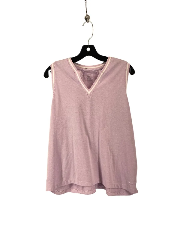 Fashionable Yoga Tops for Fitness -Athletic Tank Top By Nike In Purple, Size: L