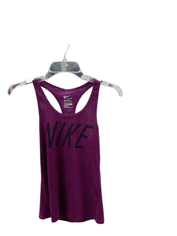 Comfortable and Stylish Yoga Tops for Women -Athletic Tank Top By Nike In Purple, Size: Xs