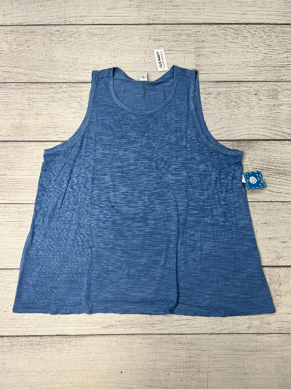 Yoga Tops with Full Coverage -Athletic Tank Top By Old Navy In Blue, Size: Xl
