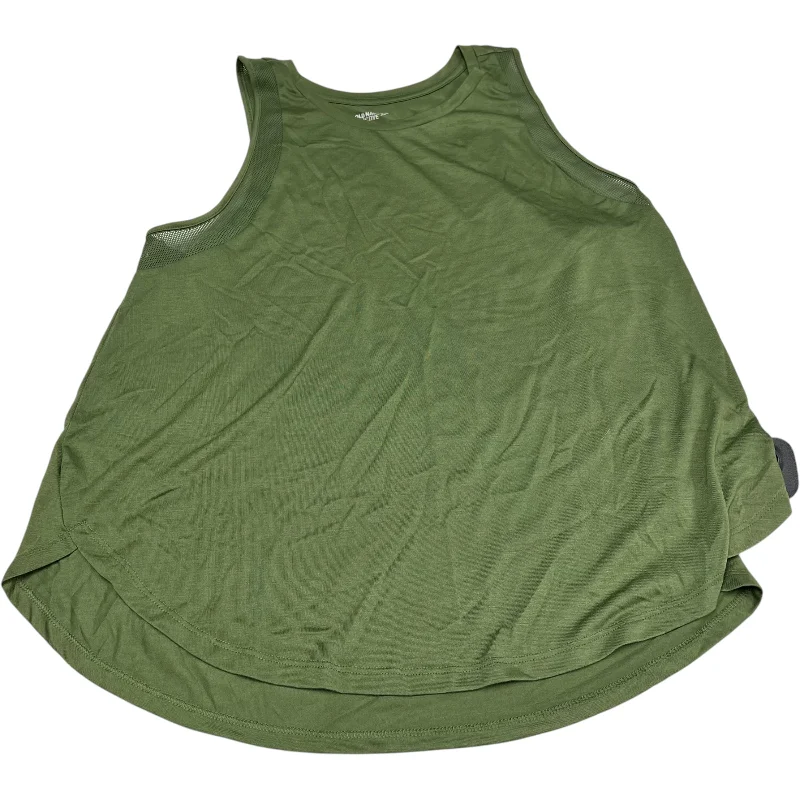 Lightweight Yoga Tops -Athletic Tank Top By Old Navy In Green, Size: L