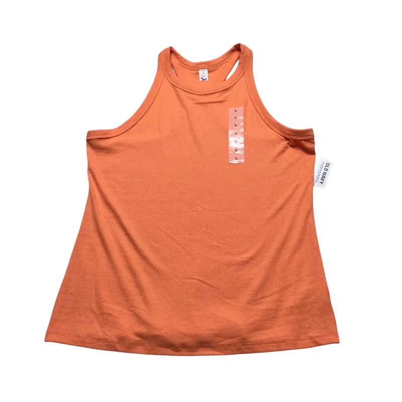 Yoga Tops with Mesh for Increased Comfort -Athletic Tank Top By Old Navy In Orange, Size: L