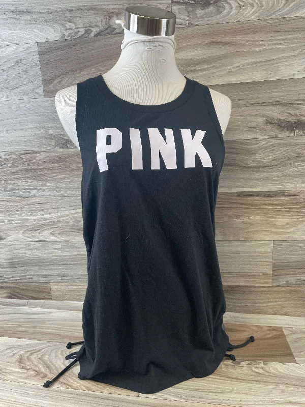 Yoga Tops with Moisture-Wicking Technology -Athletic Tank Top By Pink In Black & White, Size: Xs