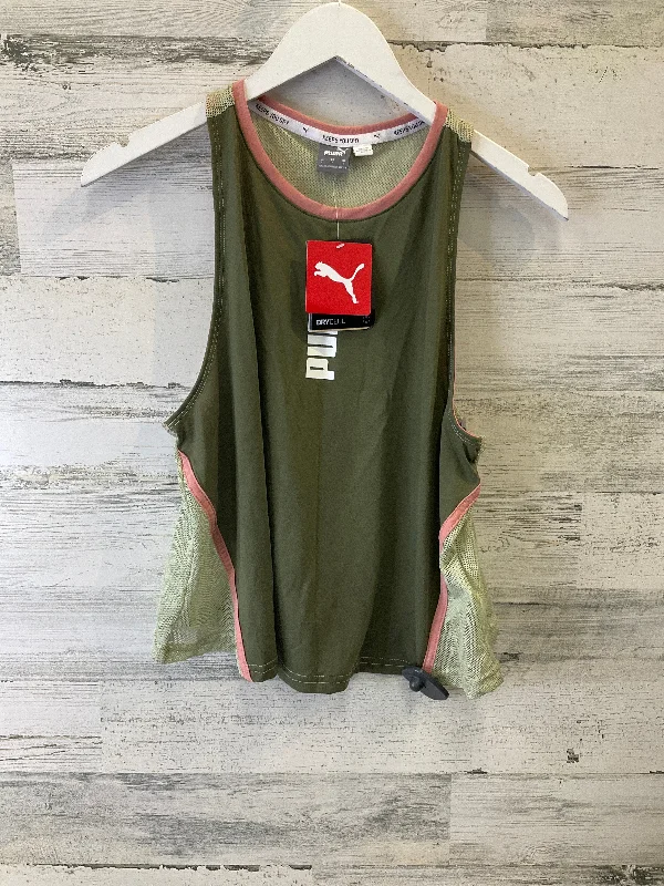 Women's Yoga Tops for Active and Casual Wear -Athletic Tank Top By Puma In Green, Size: S