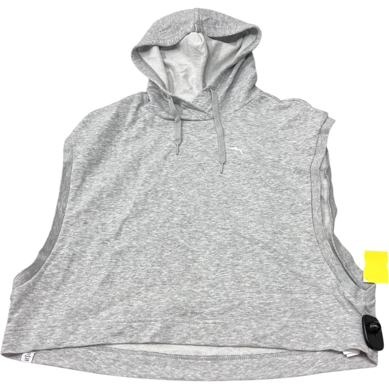 Seamless Yoga Tops for Active Sessions -Athletic Tank Top By Puma In Grey, Size: M