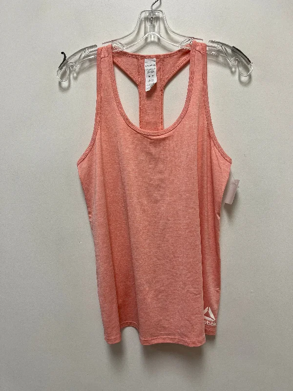Yoga Tops for Flexibility and Comfort -Athletic Tank Top By Reebok In Pink, Size: S