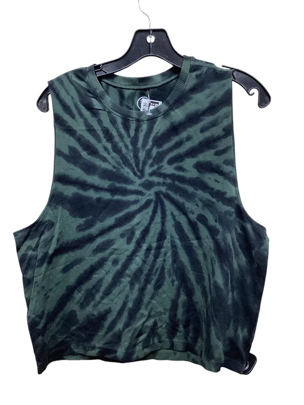 Yoga Tops for Yoga and Strength Training -Athletic Tank Top By Sage In Tie Dye Print, Size: L