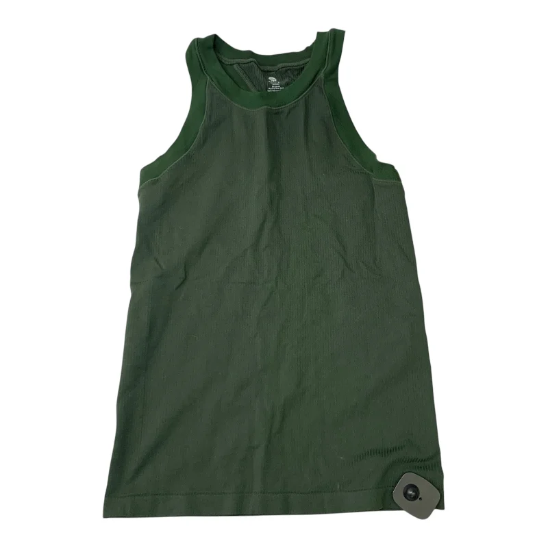 Mesh Yoga Tops for Women -Athletic Tank Top By Senita In Green, Size: S